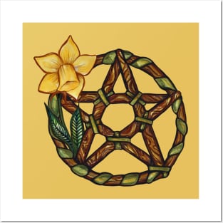 Daffodil Pentacle Posters and Art